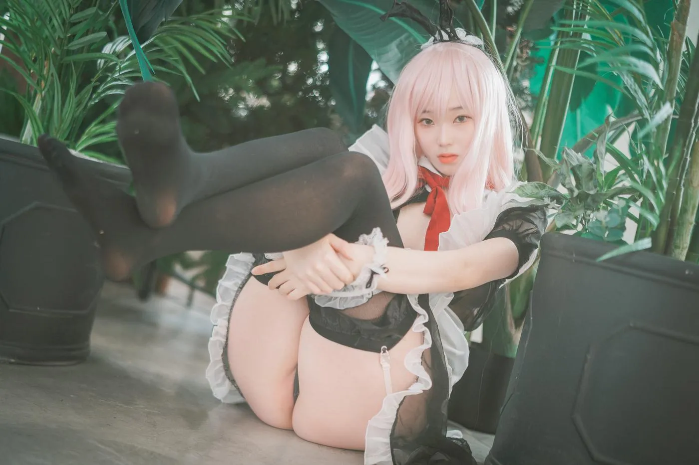 Bambi밤비 – NO.65 [DJAWA] Sheer Bunny Maid [51P]插图9